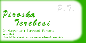 piroska terebesi business card